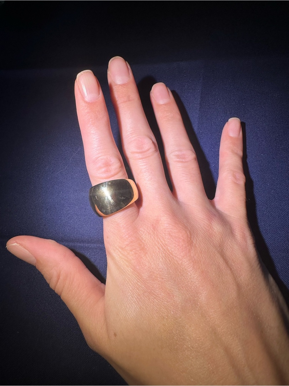 10k Yellow Gold Wide Dome Band Ring Made in Turkey 1g